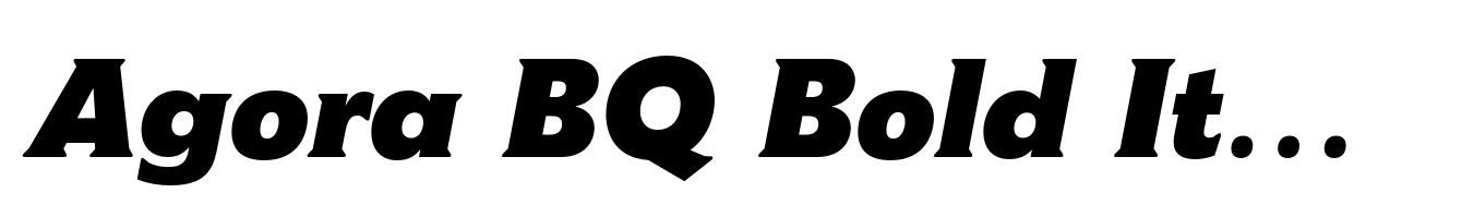 Agora BQ Bold Italic